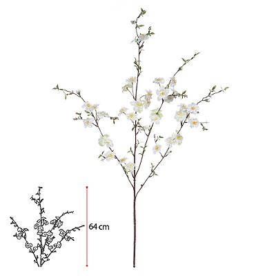 FLOR CEREJEIRA (CREME) 90cm