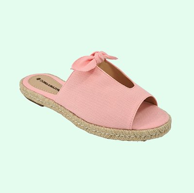 Tamanco Feminino Flat Form Rosa Numeração Especial 1981091