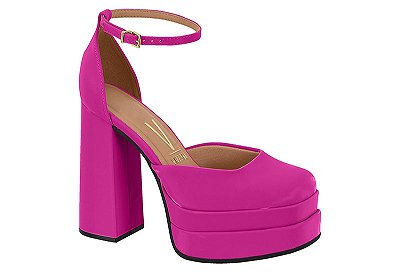 Sapato Vizzano Salto Alto Meia Pata Alta Moda Fashion 1395 Pink