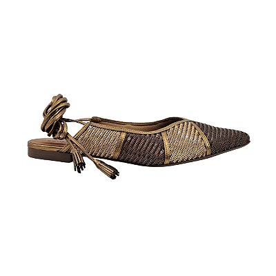 Mule Numeração Especial Slingback Sara Bronze