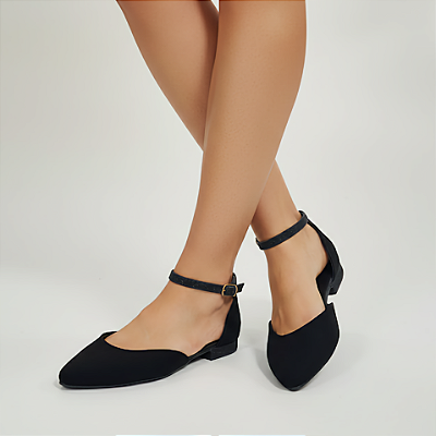 Sapatilha Feminina Jaciara Numeração Especial Preta