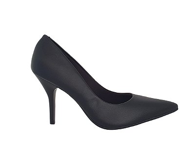 Scarpin Feminino Salto Alto Bico Fino Beira Rio 4122 Preto