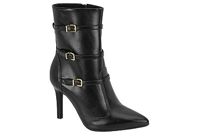 Bota Feminina Vizzano Cano Curto Salto Alto 3049.245 Preto