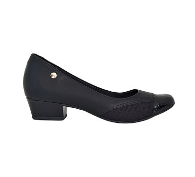 Scarpin Feminino Salto Baixo Confortavel 237804 Preto