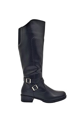 Bota Feminina Montaria Cano Longo Mooncity 72109 Preta