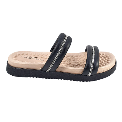 Sanuk Chinelo feminino Fraidy Tribal, Preto/branco, 6