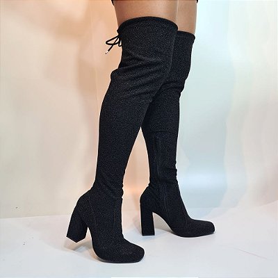 Bota Overtheknee Numeração Especial Salto Alto Laura