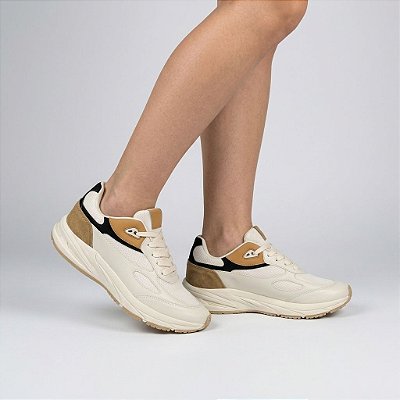 Tênis Feminino Verona Chunky Off White Numeração Especial 41 ao 43