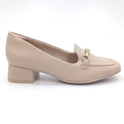 Scarpin Feminino Comfortflex Preto e Bege 25-95402