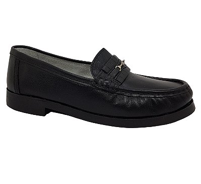 Mocassim Masculino em Couro Legitimo Preto 3096 (101)