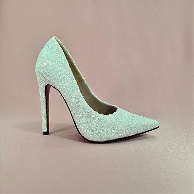 Sapato De Noiva Scarpin Feminino Salto Alto Glitter Furtacor 1720475