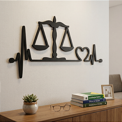 Escultura de Parede em MDF – Profissões | Batimentos Direito Advocacia