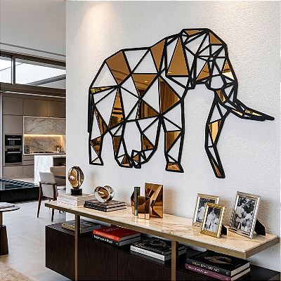 Elefante Geometrico - com Acrílico