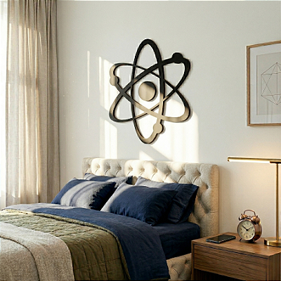 Escultura de Parede em MDF – Arte e Ciência | Átomo