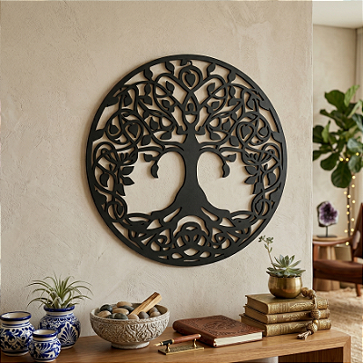 “Mandala Árvore da Vida Expansão” - Peça Decorativa em MDF Premium