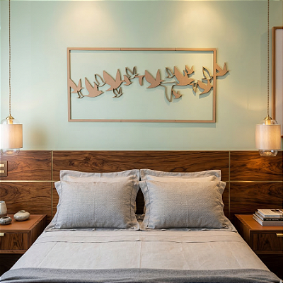 Escultura de Parede Decoranza em MDF Premium | Pássaros Livres