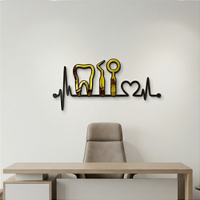 Escultura de Parede em MDF com Acrílico – Profissões | Batimentos Odontologia