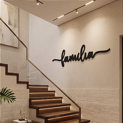 Palavra de Parede em Lettering | Família - Escultura Decorativa em MDF