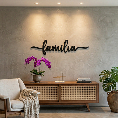 “Família” - Palavra de Parede em MDF Premium