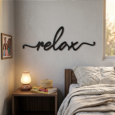 “Relax” - Palavra de Parede em MDF Premium