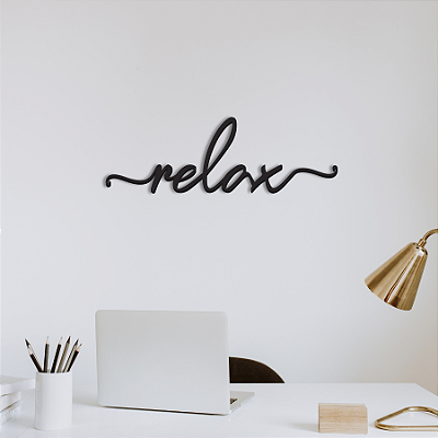 “Relax” - Palavra de Parede em MDF Premium