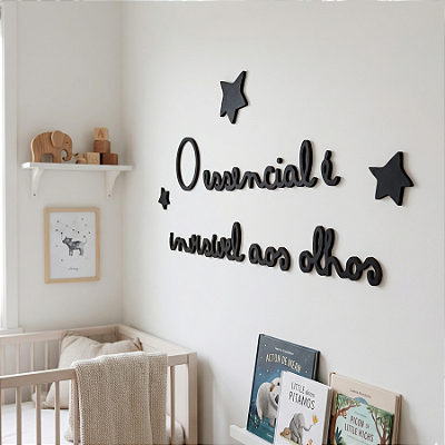 O Essencial é Invisível aos Olhos — Lettering de Parede em MDF