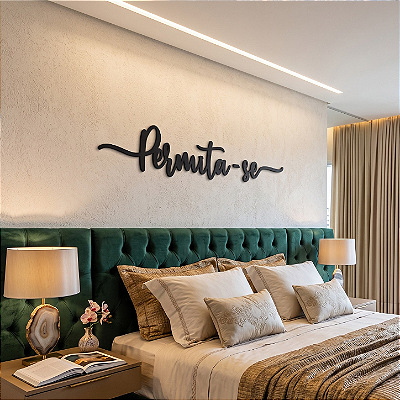 Palavra de Parede em Lettering | Permita-se - Escultura Decorativa em MDF