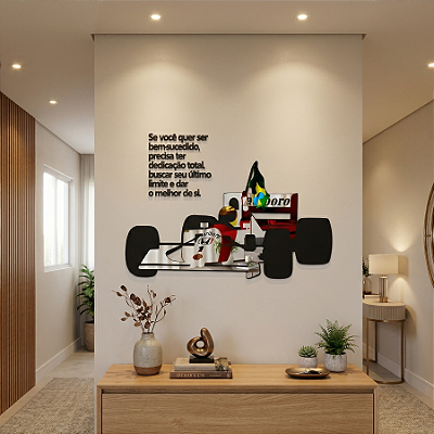 Senna em sua MacLaren Vermelha e Branca - Paixão e Glória