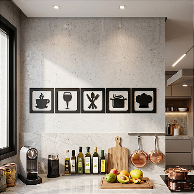 "Kit Cozinha" - Peça Decorativa em MDF Premium