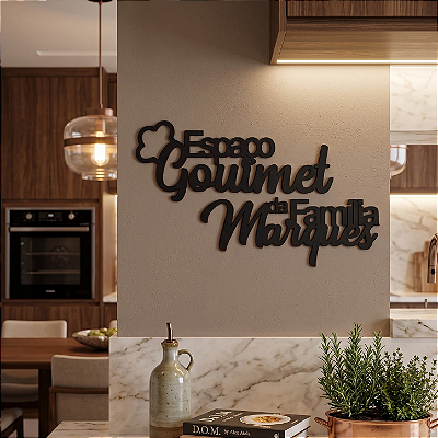 Frase de Parede | Espaço Gourmet Personalizado - Lettering em MDF