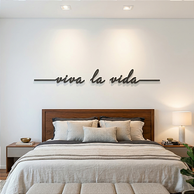 Frase de Parede em Lettering - MDF Premium | Viva La Vida