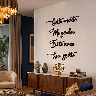 Ho' oponopono - Lettering Frase de Parede em MDF