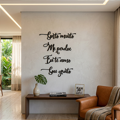 Ho' oponopono - Lettering Frase de Parede