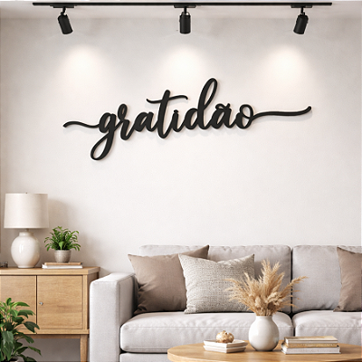 “Gratidão” - Palavra de Parede em MDF Premium