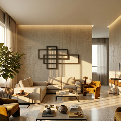 Escultura de Parede em MDF – Abstrata e Geométrica | Abstração Retangular