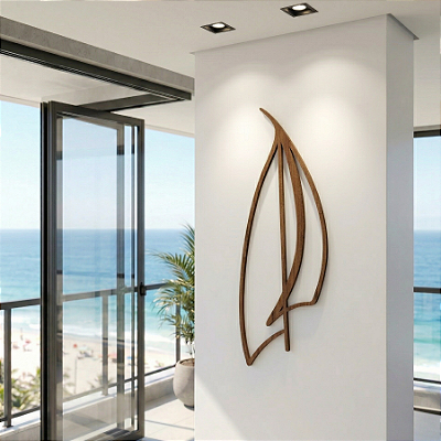 Vela dos Sonhos Marítimos - Quadro Escultura de Parede | Painel Vazado