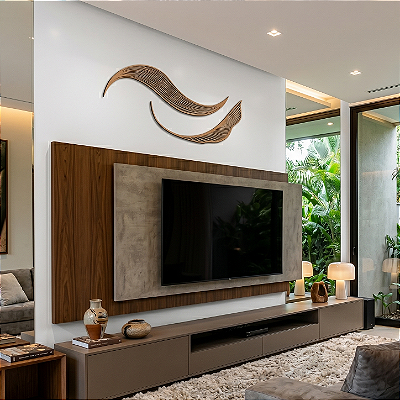 Fluxo e a Maré — Escultura de Parede em MDF