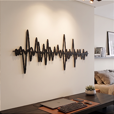 Escultura de Parede em MDF – Arte e Música | Beep Vibe