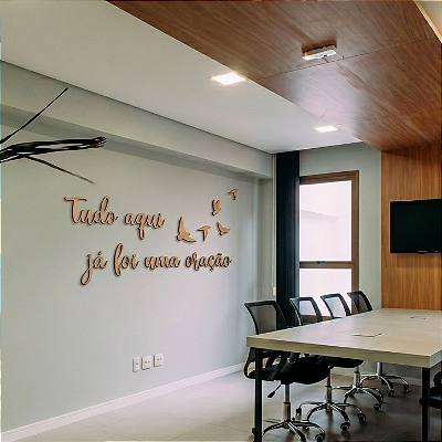 Tudo Aqui Já Foi Um Sonho - Frase de Parede estilo Lettering