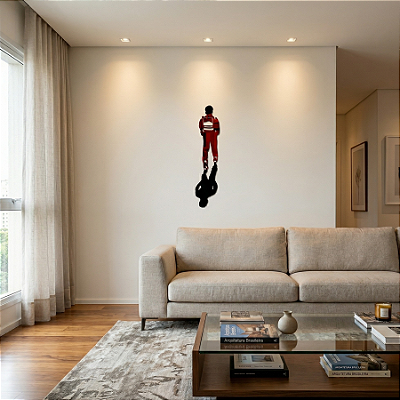 Escultura de Parede em MDF com Acrílico Espelhado - Automobilismo | Homenagem a Ayrton Senna