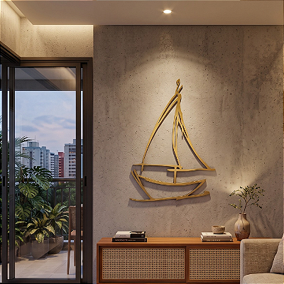 Maré do Infinito — Escultura de Parede em MDF