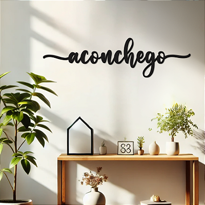 PROMOÇÃO - "Aconchego" - Palavra de parede em MDF Premium