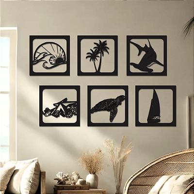 PROMOÇÃO - Kit Praia - Quadros Decorativos - TAMANHO P