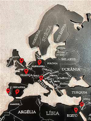 20 Pins para o Mapa Mundi com Todos os Países Gravados