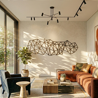 Escultura Abstrata Geométrica em MDF Premium – Entre Pontes e Silêncios