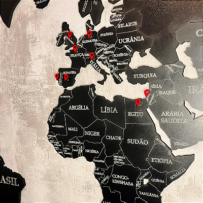 Pedido Personalizado Mapa Países 1,10x70
