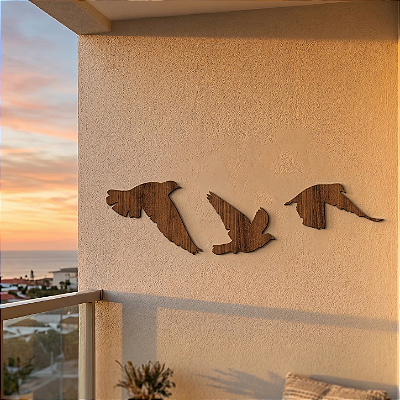 Escultura de Parede em MDF - Animais e Natureza | Almas em Migração