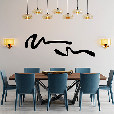 Horizonte Fluido – Quadro Abstrato | Escultura de Parede em MDF