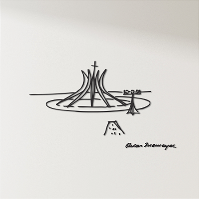 PROMOÇÃO - Esboço Oscar Niemeyer Catedral De Brasília 8 avaliações