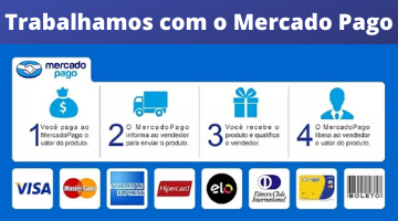 Trabalhamos com o Mercado Pago